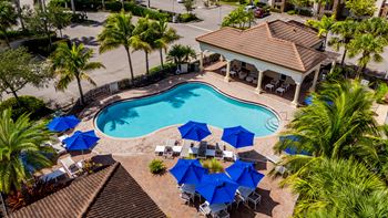 Pool side patio